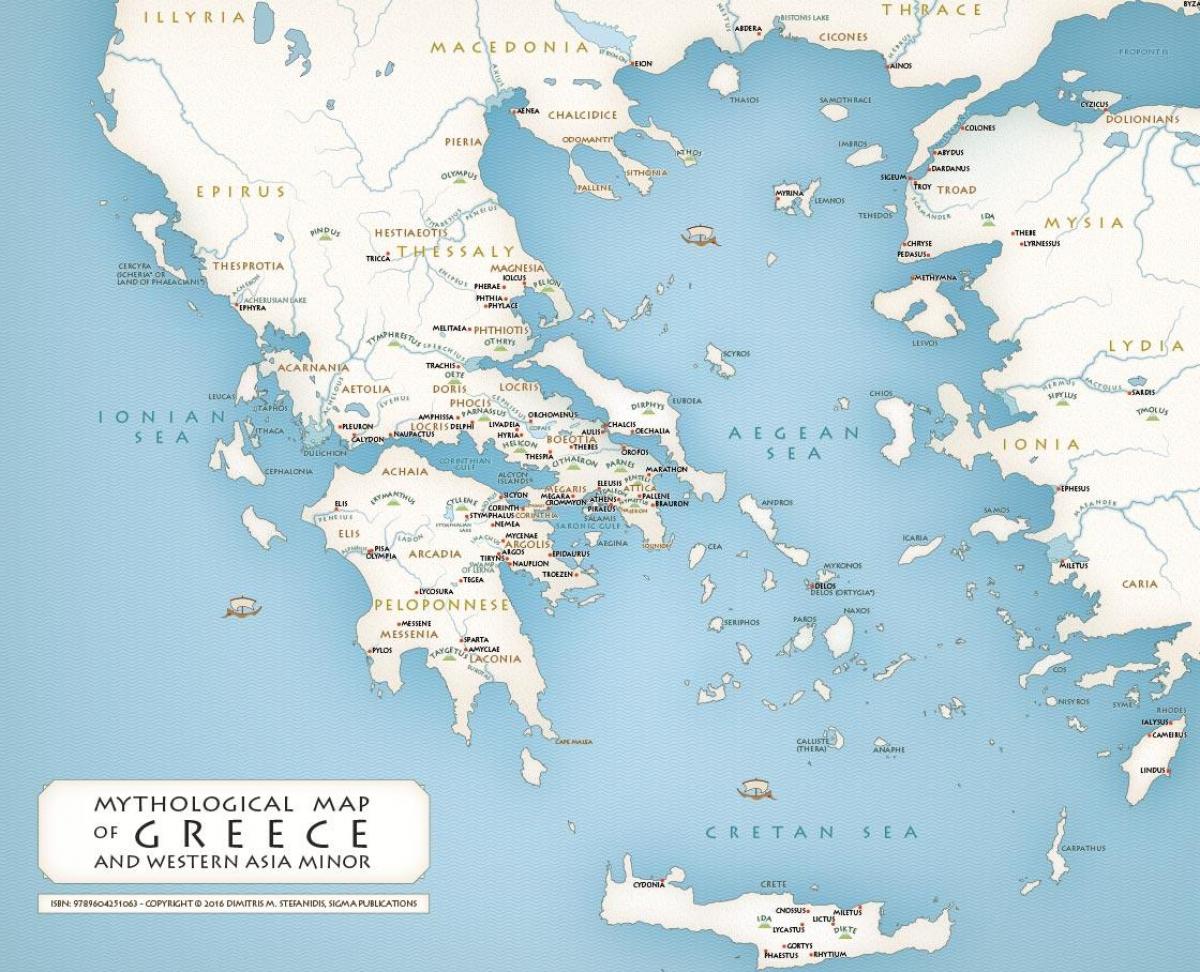 Historische Karte von Griechenland