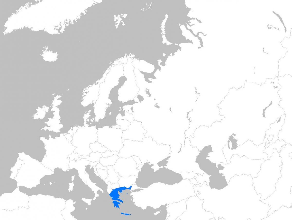 Griechenland Position auf der Europa Karte