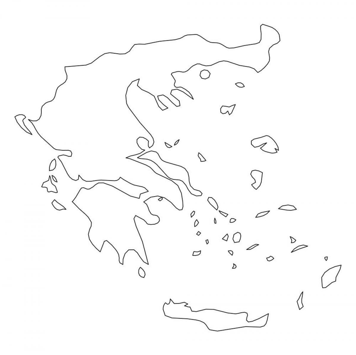 Griechenland Konturen Karte