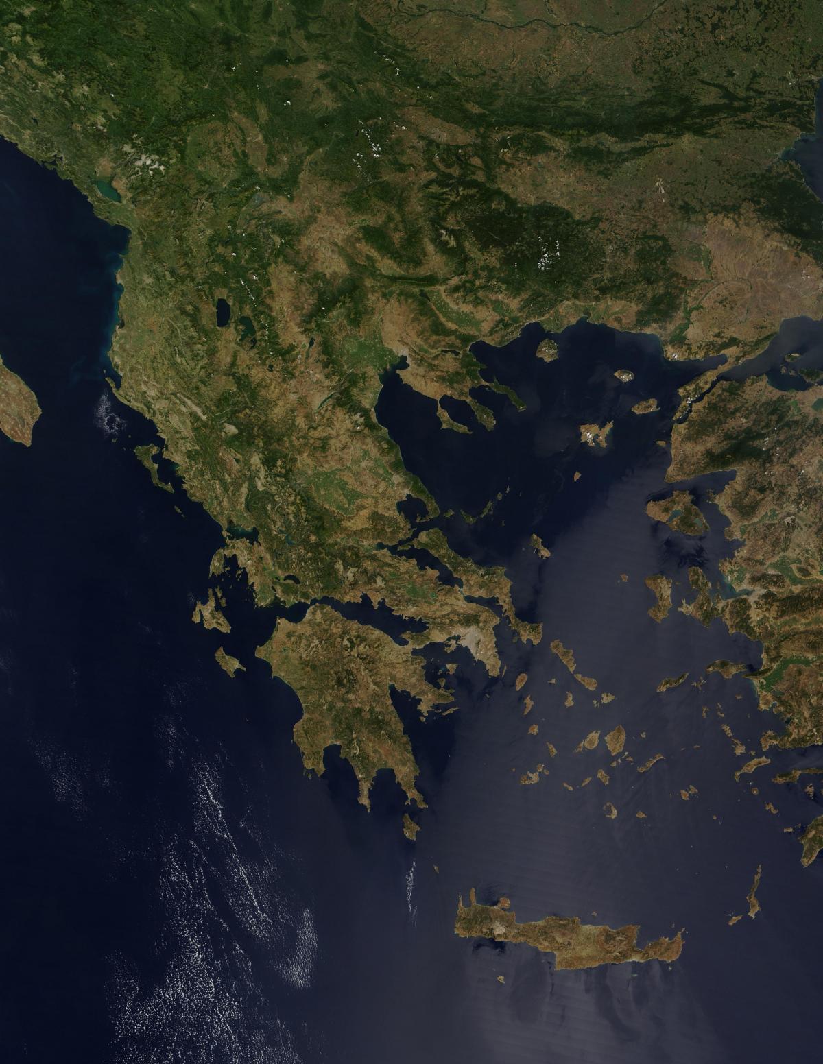 Griechenland Himmel Ansicht Karte