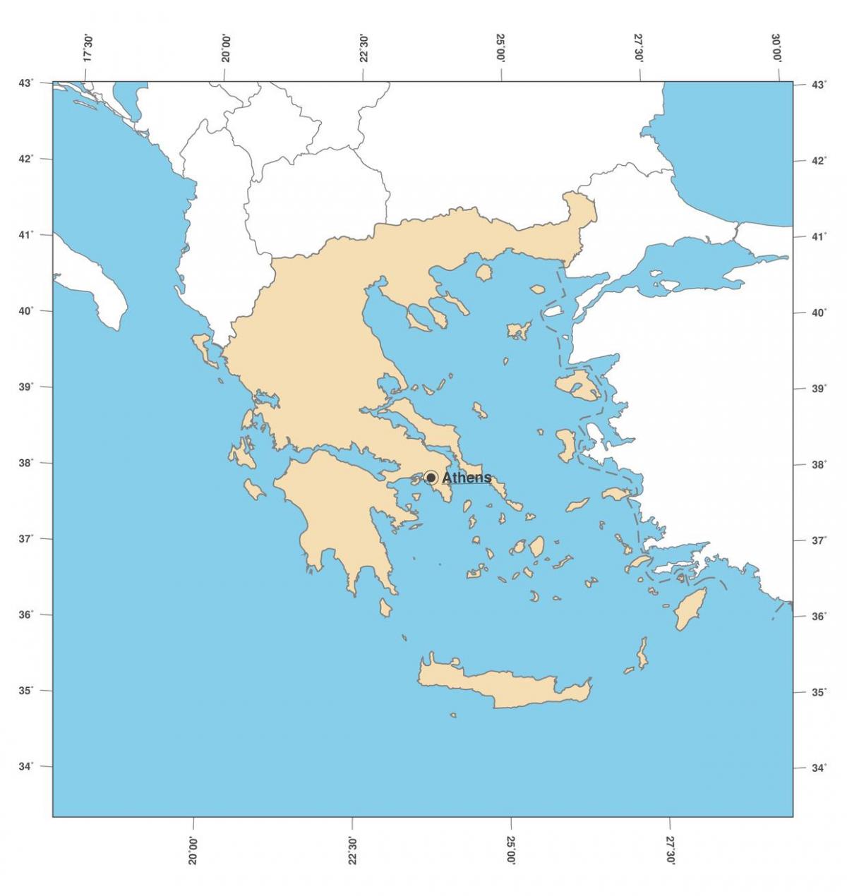Griechenland Hauptstadtkarte